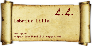 Labritz Lilla névjegykártya